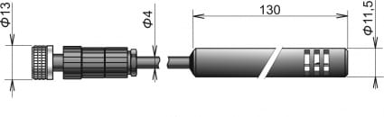 Cyfrowa sonda temperatury/wilgotności z kablem 5 m