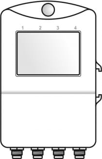 Rejestrator temperatury dla 2 sond zewn. + 2 we. 0-5V z wyświetlaczem