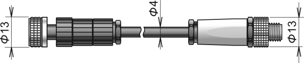 Kabel przedłużający do sond DIGIS i DIGIL ze złączem ELKA - 15 metrów
