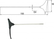 2091-200/0 - sonda do wbijania z kablem 2m
