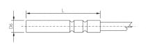 Pt1000TR050M/0 - sonda temperatury z kablem o długości 5m