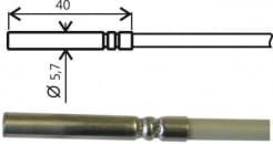 Pt1000TGL40/E - sonda temperatury Pt1000 z kablem o długości 1m
