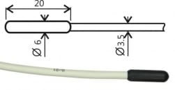 Pt1000TR160/E - sonda temperatury Pt1000 z kablem o długości 10 m