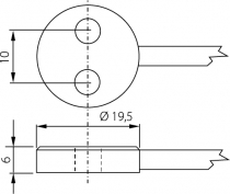Pt1000TG7/M - sonda temperatury Pt1000 z kablem o długości 2m