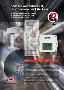 Przetwornik stężenia CO2 z wyjściem 0-10 V, kanałowy
